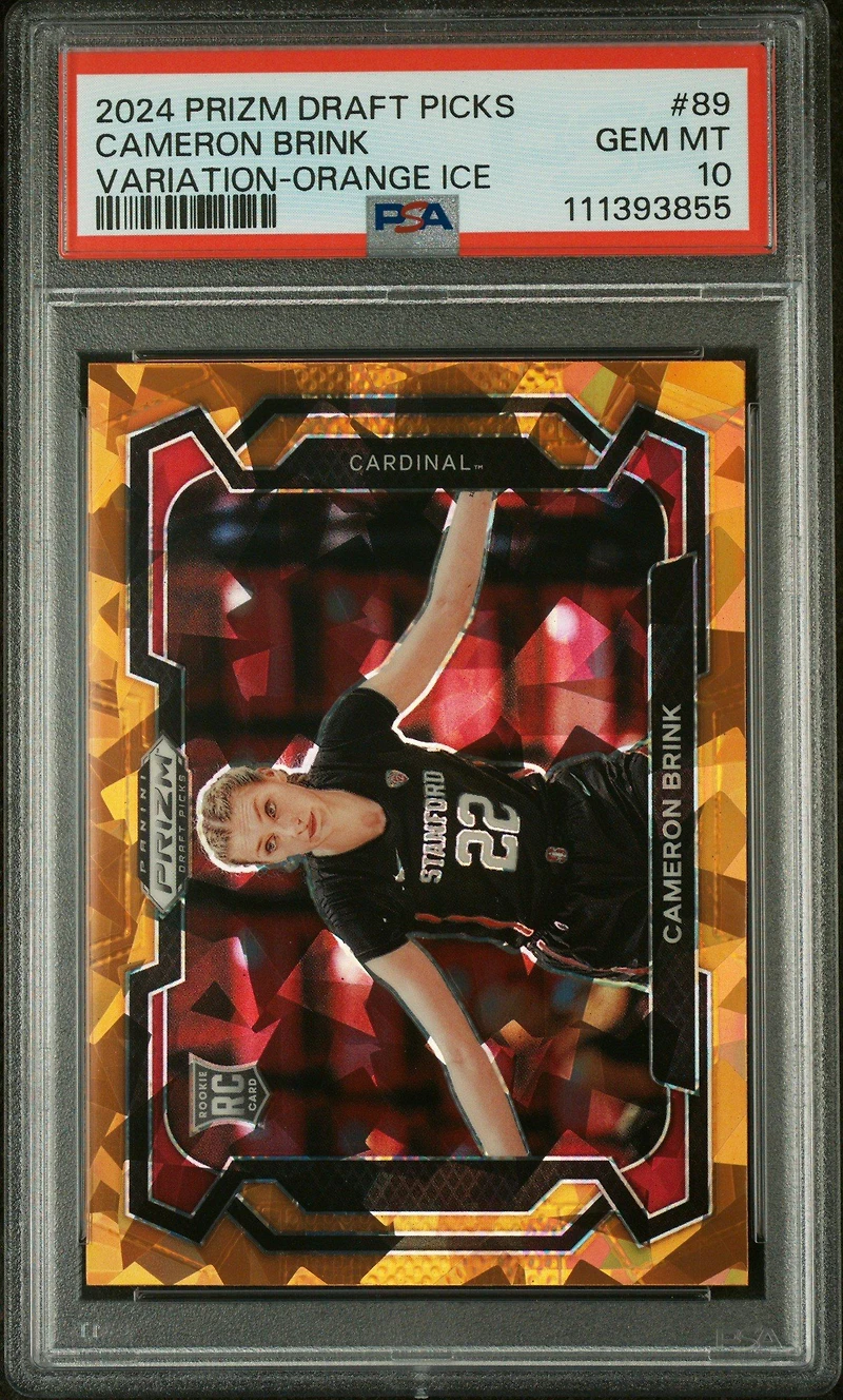 2024 Panini Prizm Draft Picks 89 Cameron Brink Variation-orange Ice PSA 10