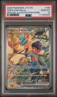 2025 Pokemon Jtg En-journey Together 186 Hop's Zacian Ex Special Illustration Rare PSA