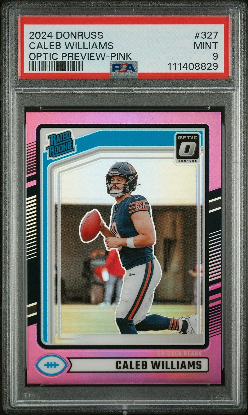 2024 Panini Donruss 327 Caleb Williams Optic Preview- PSA