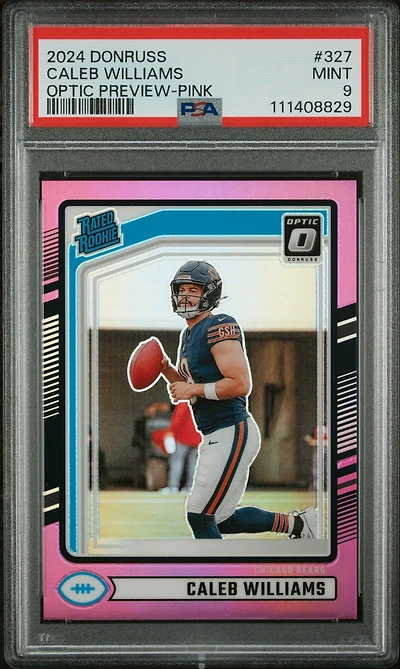 2024 Panini Donruss 327 Caleb Williams Optic Preview- PSA