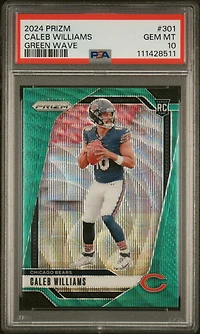 2024 Panini Prizm 301 Caleb Williams Green Wave PSA 10