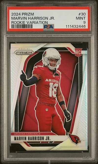 2024 Panini Prizm Rookie Variation 30 Marvin Harrison Jr. PSA 9