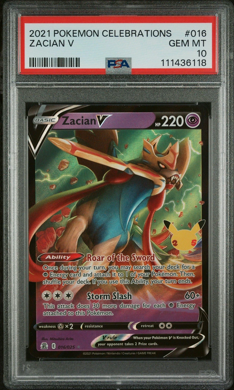 2021 Pokemon Celebrations 016 Zacian V PSA