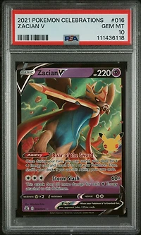 2021 Pokemon Celebrations 016 Zacian V PSA