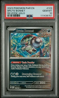 2023 Pokemon Par En-paradox Rift 123 Brute Bonnet Reverse Holo PSA 10