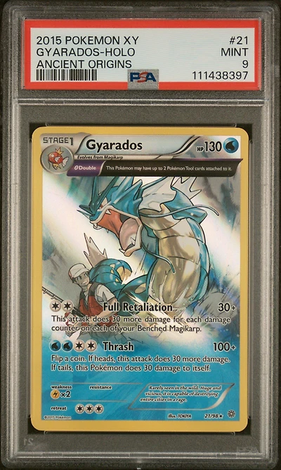 2015 Pokemon Xy Ancient Origins 21 Gyarados-holo PSA