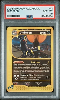 2003 Pokemon Aquapolis 41 Umbreon PSA 10