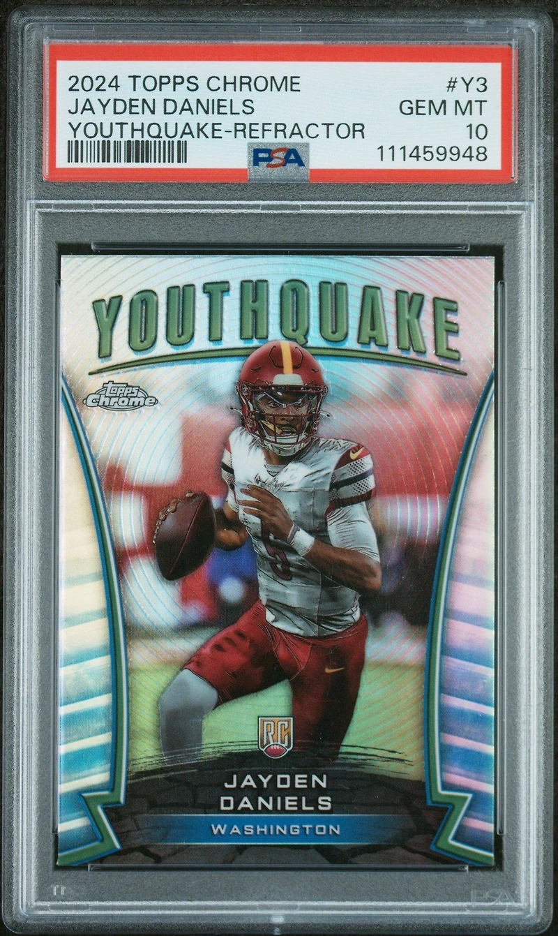 2024 Topps Chrome Youthquake Y3 Jayden Daniels Refractor PSA 10