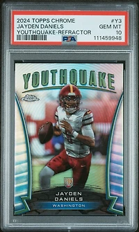 2024 Topps Chrome Youthquake Y3 Jayden Daniels Refractor PSA 10