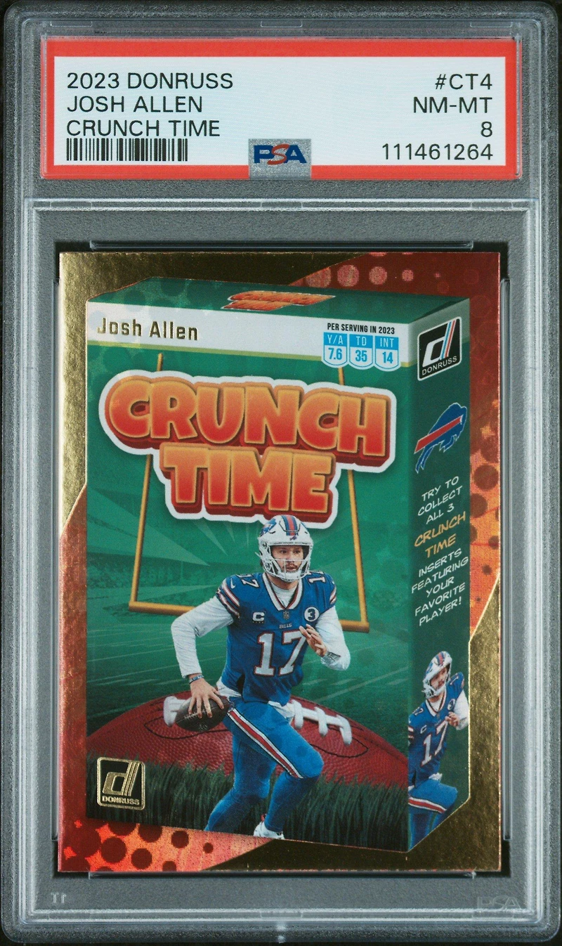 2023 Panini Donruss Crunch Time Ct4 Josh Allen PSA