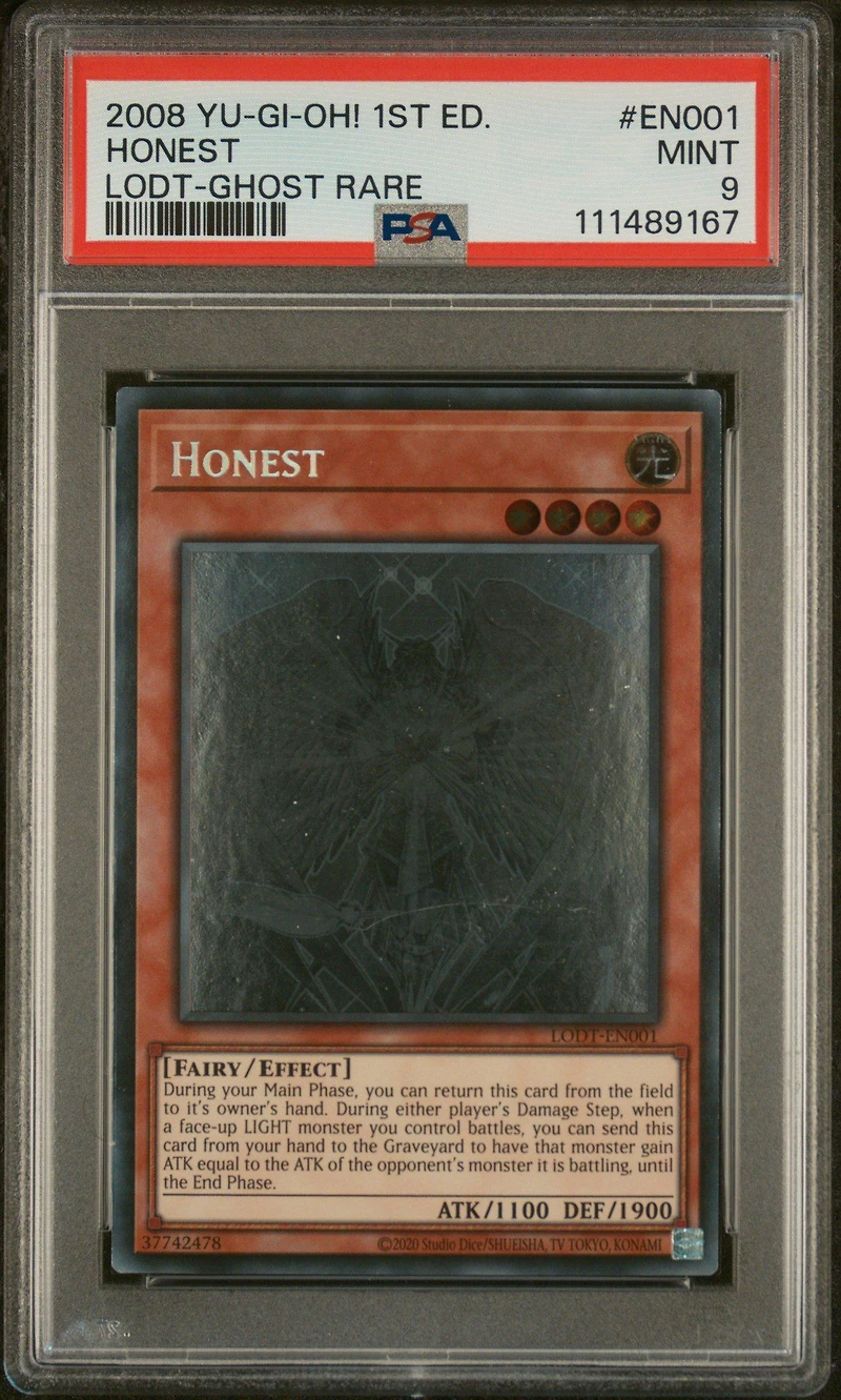 2008 Yu-gi-oh! Lodt-light Of Destruction En001 Honest 1st Edition-ghost Rare PSA 9