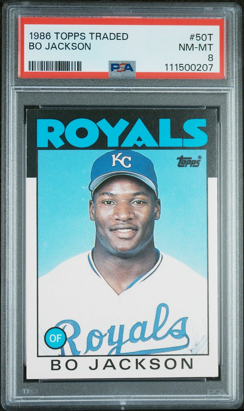 1986 Topps Traded 50t Bo Jackson PSA