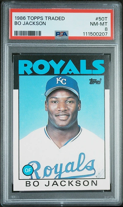 1986 Topps Traded 50t Bo Jackson PSA
