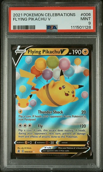 2021 Pokemon Celebrations 006 Flying Pikachu V PSA