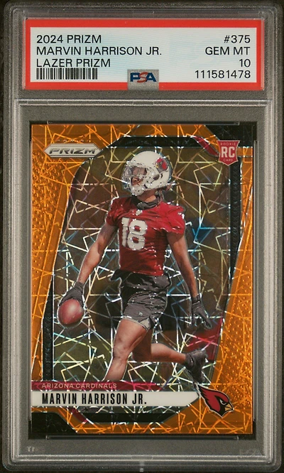 2024 Panini Prizm 375 Marvin Harrison Jr. Lazer Prizm PSA