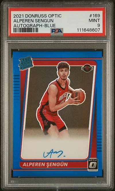 2021 Panini Donruss Optic 169 Alperen Sengun Autograph-blue PSA 9