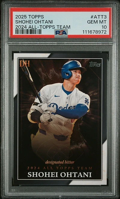 2025 Topps 2024 All-topps Team Att3 Shohei Ohtani PSA 10