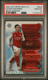 2024-25 Topps Uefa Club Competitions Mojo Chrome Mj2 Ethan Nwaneri PSA 10