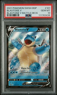 2021 Pokemon Swsh Black Star Promo 101 Blastoise V Blastoise V Battle Deck PSA 10