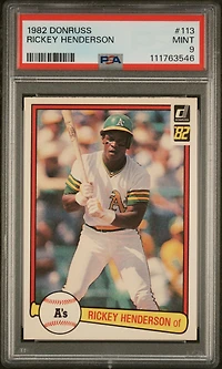 Donruss Rickey Henderson PSA 9