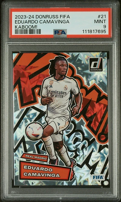 2023-24 Panini Donruss Fifa Kaboom! 21 Eduardo Camavinga PSA 9