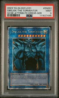 2023 Yu-gi-oh! Lc01-legendary Collection: 25th Anniversary Edition En001 Obelisk The Tormentor Quarter Century Secret Rare-attribute Error-german PSA 9
