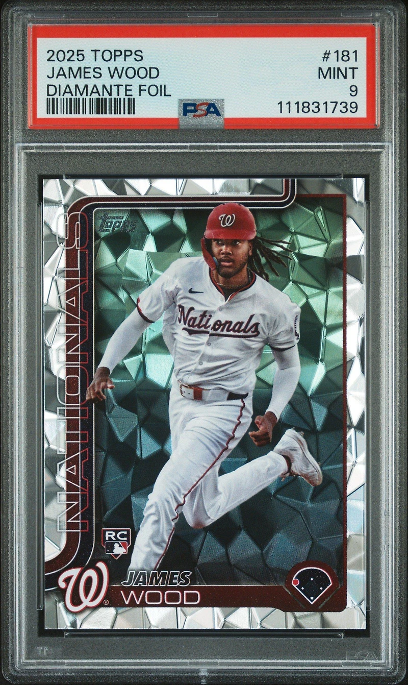 2025 Topps 181 James Wood Diamante Foil PSA 9