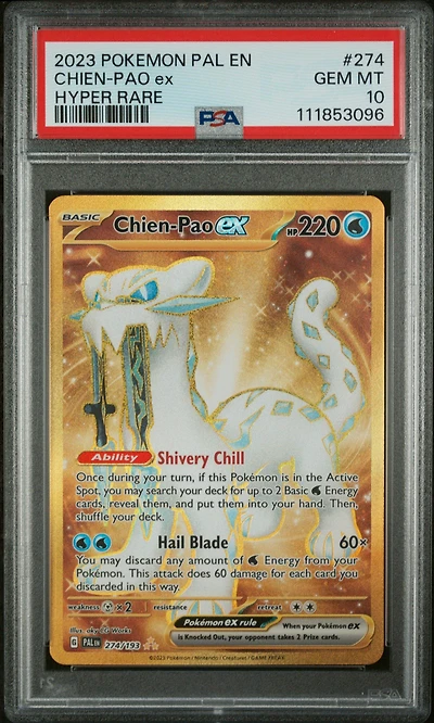 2023 Pokemon Pal En-paldea Evolved 274 Chien-pao Ex Hyper Rare PSA