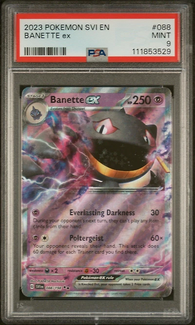 2023 Pokemon Svi En-scarlet & Violet Banette Ex PSA 9