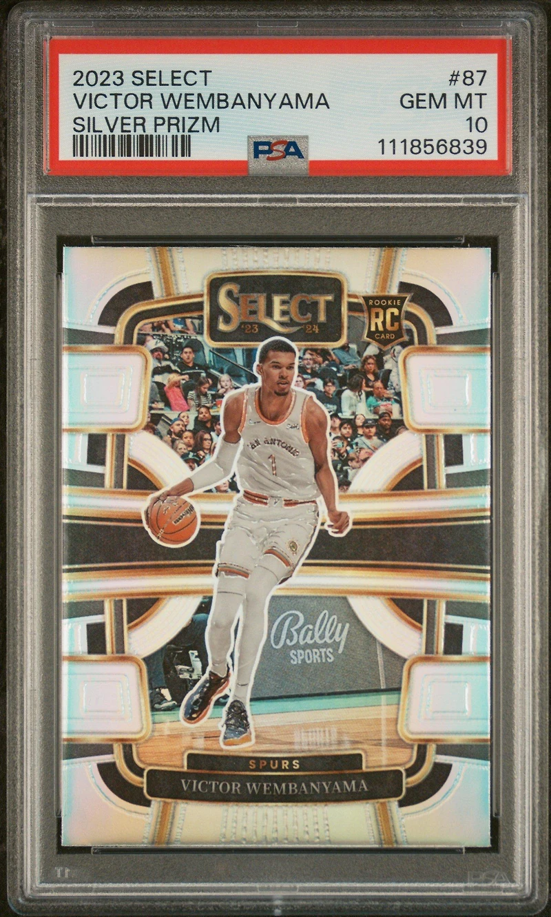 2023 Panini Select 87 Victor Wembanyama Silver Prizm PSA