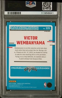 2023 Panini Donruss Optic 225 Victor Wembanyama Hyper PSA 9
