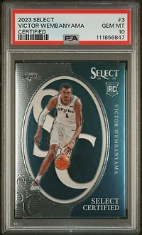2023 Panini Select Select Certified 3 Victor Wembanyama PSA 10