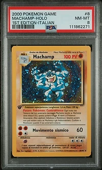 2000 Pokemon Game 8 Machamp-holo 1st Edition-italian PSA 8