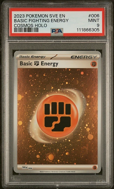 2023 Pokemon Sve En-basic Energies 006 Basic Fighting Energy Cosmos Holo PSA