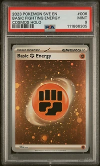 2023 Pokemon Sve En-basic Energies 006 Basic Fighting Energy Cosmos Holo PSA