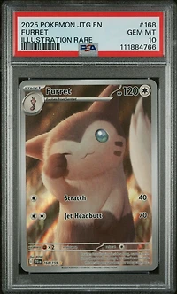 2025 Pokemon Jtg En-journey Together 168 Furret Illustration Rare PSA