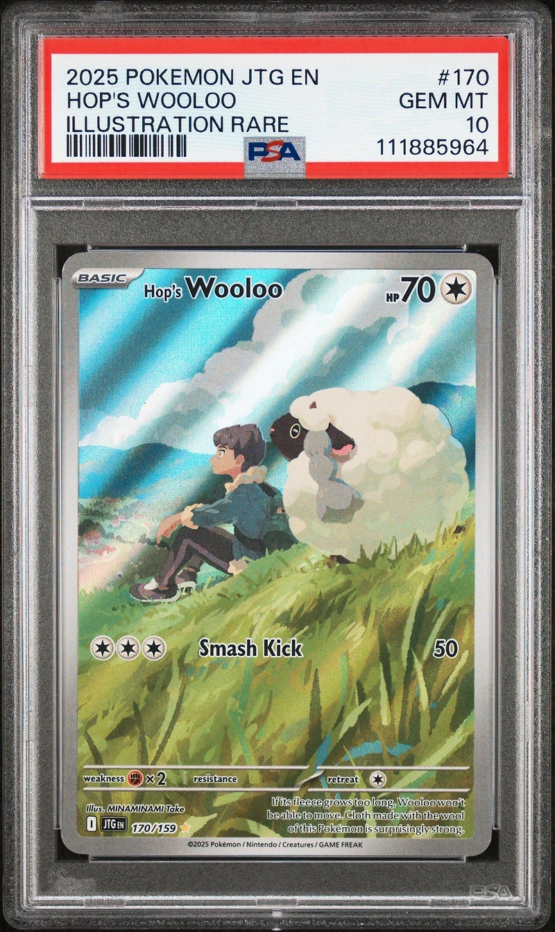 2025 Pokemon Jtg En-journey Together 170 Hop's Wooloo Illustration Rare PSA
