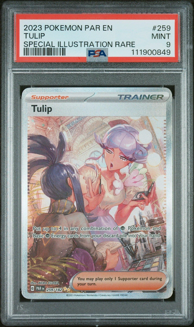2023 Pokemon Par En-paradox Rift 259 Tulip Special Illustration Rare PSA