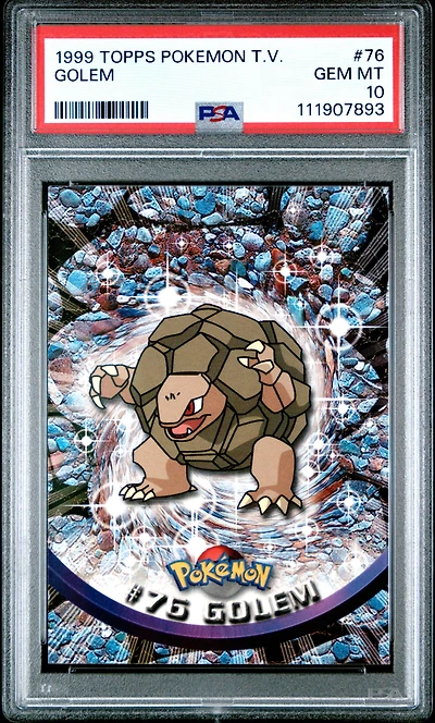 1999 Topps Pokemon Tv 76 Golem PSA 10