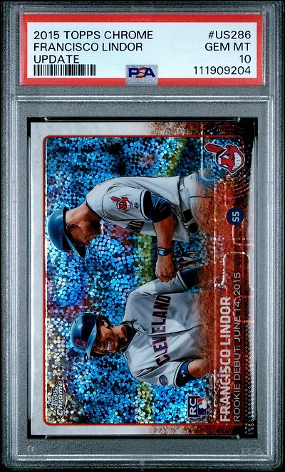 2015 Topps Chrome Update Us286 Francisco Lindor PSA 10