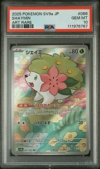 2025 Pokemon Japanese Sv9a-heat Wave Arena 066 Shaymin Art Rare PSA