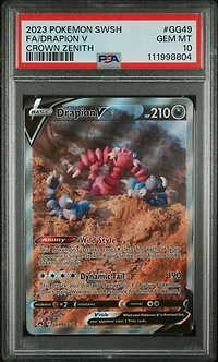 2023 Pokemon Sword And Shield Crown Zenith Gg49 Full Art/drapion V PSA 10