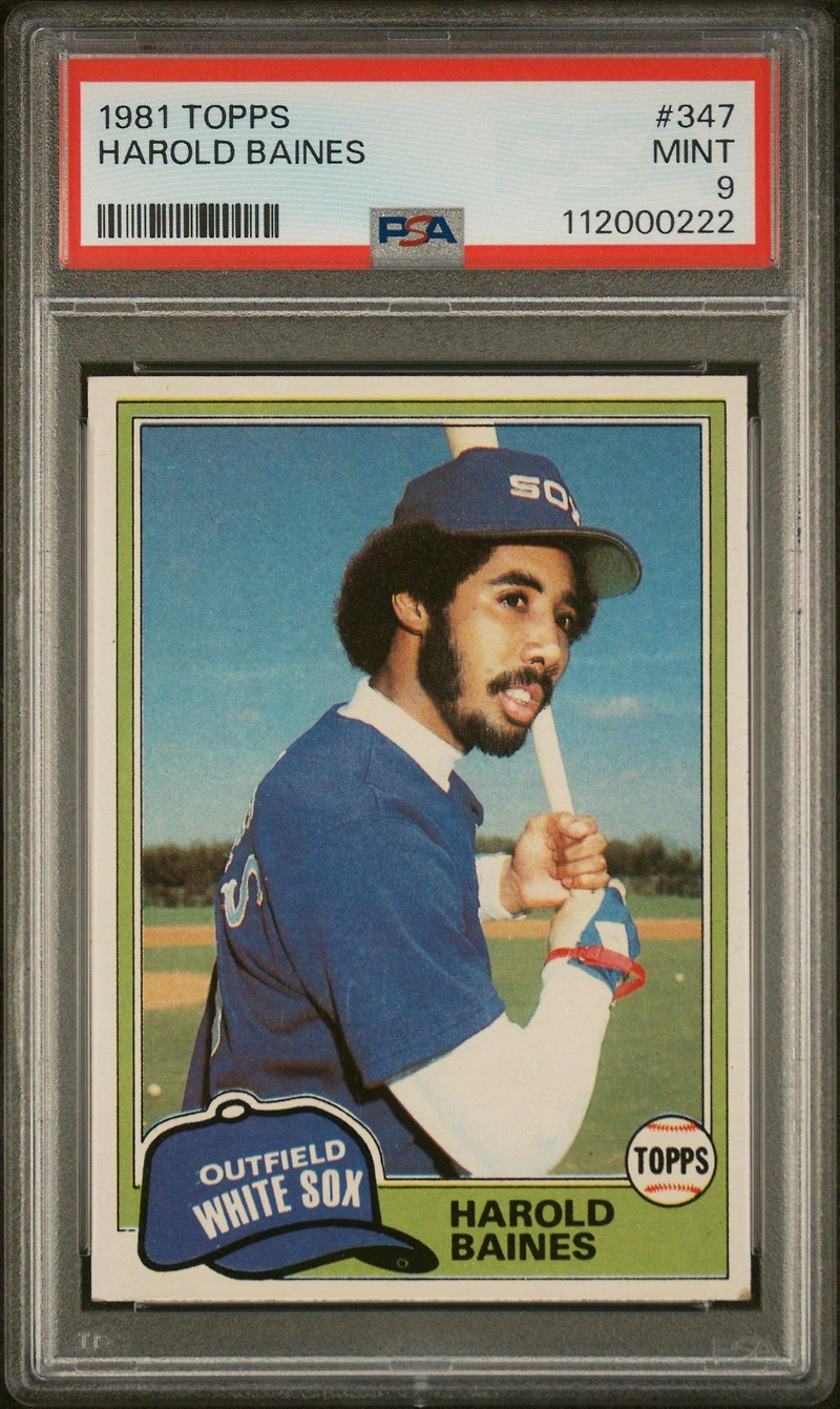 1981 Topps 347 Harold Baines PSA 9