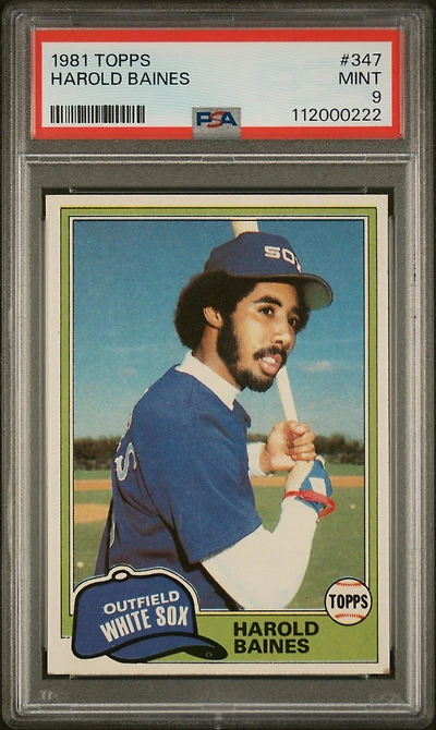 1981 Topps 347 Harold Baines PSA 9