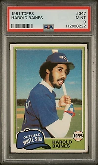 1981 Topps 347 Harold Baines PSA 9
