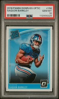 2018 Panini Donruss Optic 156 Saquon Barkley PSA 10