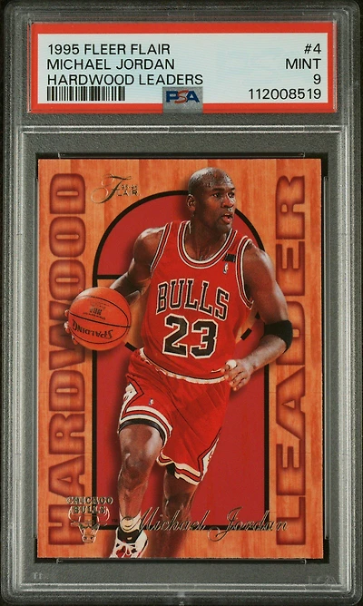 1995 Fleer Flair Hardwood Leaders 4 Michael Jordan PSA