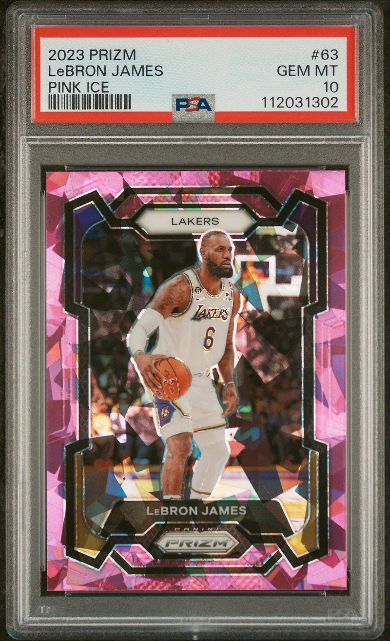 Panini Prizm Lebron James Ice PSA 10