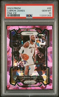 Panini Prizm Lebron James Ice PSA 10