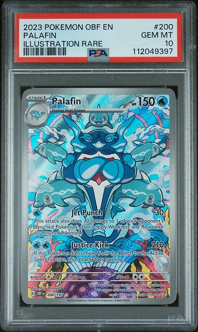 2023 Pokemon Obf En-obsidian Flames 200 Palafin Illustration Rare PSA